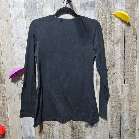 WB Atlas Vintage Y2K Black Cross Angel Wing Embellished Tee - Picture 4 of 6